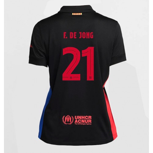 Fotbalové Dres Barcelona Frenkie de Jong #21 Dámské Venkovní 2024-25 Krátký Rukáv